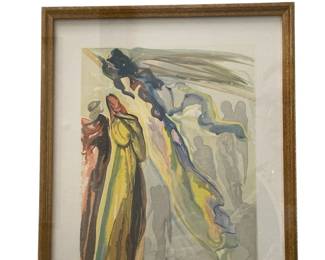 This is one of six Dali prints that are framed together. It was impossible to get a good photo of the piece.