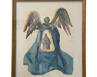 This is one of six Dali prints that are framed together. It was impossible to get a good photo of the piece.