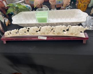 Faux ivory elephants $10
