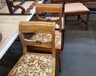 Pair of Burled Side Chairs