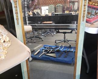 Hollywood Regency Gilt Greek Key Mirror