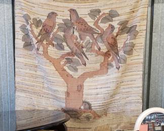 Antique French Folk Tapestry