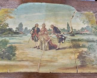 18th. C.  Orig. Painting from a Trumeau Mirror