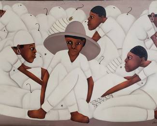 Haitian Folk Painting by Louisius