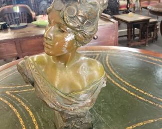 Art Nouveau Spelter Bust of Circe by Villanis