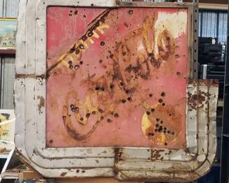 Large Vintage Bullet-Ridden Coca Cola Sign (we have two more, smaller)