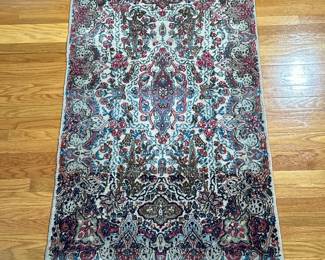 FRENCH AUBUSSON RUG | Colorful Aubusson rug with floral patterns and ivory back