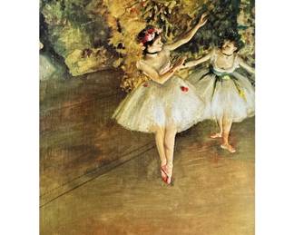 EDGAR DEGAS (1834-1917) ART COLLECTOR'S GUILD PRINT | Two Ballerinas Framed print on paper 27 x 21in sight Named & titled on bottom, from The Arts Collectors’ Guild