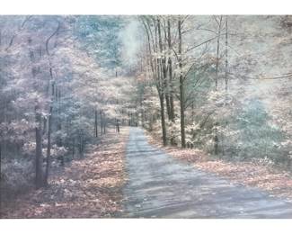 DIANE ROMANELLO (1944 - ) LITHOGRAPH | Forested Path 22.75 x 32.75 in sight Print on paper