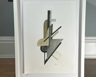 ABSTRACT LITHOGRAPH | Framed abstracted lithograph, signed “DE 1976 - 2011