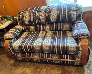 Aztec designed sofa and matching loveseat like new!