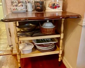 Drop Leaf Tea Cart