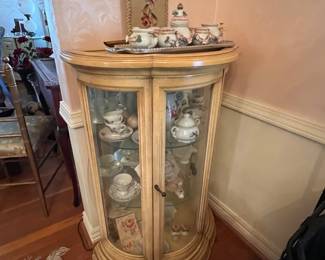 French provincial display cabinet