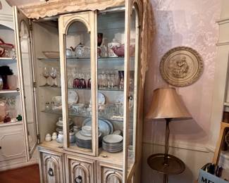 French provincial China cabinet