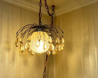 Vintage hanging swag lamp