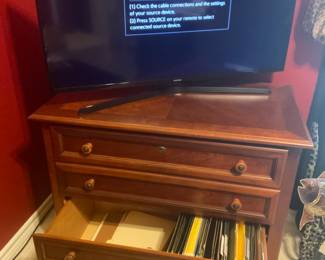 Samsung 36 inch Smart TV. Wood File Cabinet(matching L-Shaped Desk)