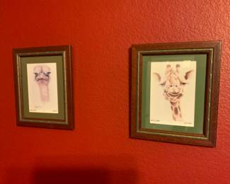 Richard G. Lowe signed Penelope and Henrietta Prints