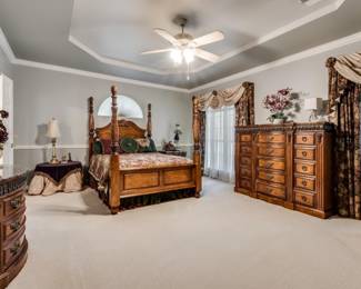 Master Bedroom. Full size adjustable bed frame.