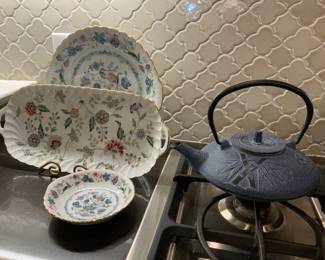 Vintage Andrea by Sadek pieces, Cast Iron Teapot. 