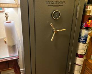 Stack-On Gun Safe. We have a locking ammo case available as well.