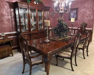 Dining Table + 6 Chairs. China Cabinet