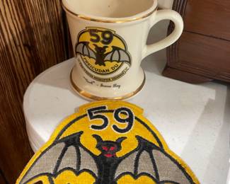 Vietnam 59th Airborne original patch and mug