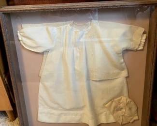 Framed vintage baby dress