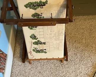 Embrodery with stand