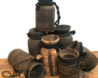 Moroccan turned wood jars