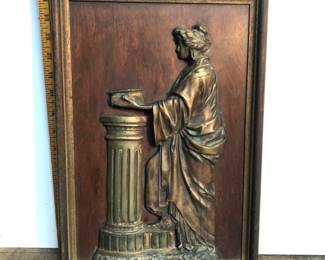 Classical cast bronze panel