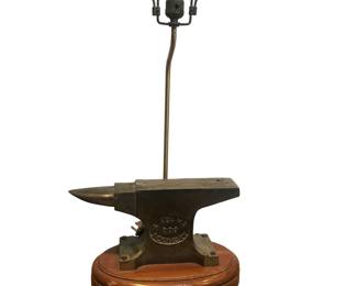 Antique anvil lamp
