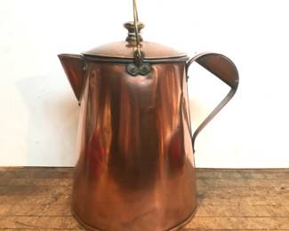 Antique copper coffee pot