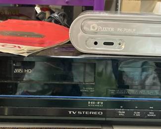 Magnavox Video Cassette Recorder And Plextor Dvd Player