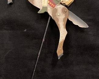 Vintage Metal Horse And Indian Fulcrum Toy