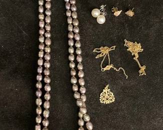 Pearl Stud Earrings 14k Gold Charm Gold Filled Chains For Repair