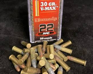 Hornady 30 GR VMax 22 Mag Ammunition