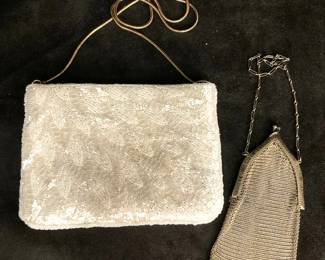 Vintage Chain Mail And Beaded Purses