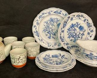 Blue Danube Anniversary Dishes And Tea Set