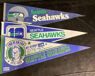 Vintage Seattle Seahawks Pennant Flags