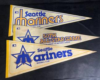 Vintage 1970s Seattle Mariners Pennant Flags