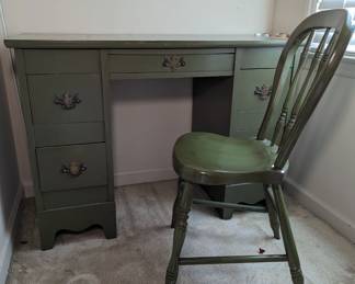 MCM colonial style desk and chair