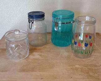 Various Glass And Crystal Canisters