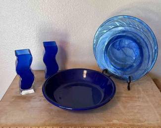 Cobalt Blue Glass Decor