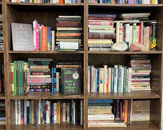 book collection - bookshelves for sale, too