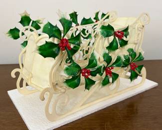 vintage plastic Christmas sled