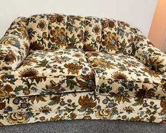 retro floral loveseat