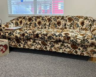 retro floral sofa