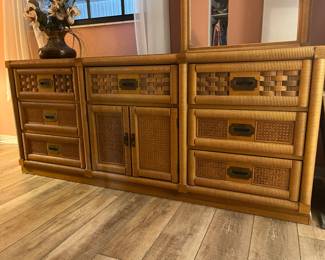 MCM Chic Wicker Weve Dresser by Dixie