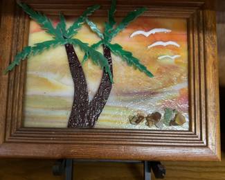Small Framed stain glass