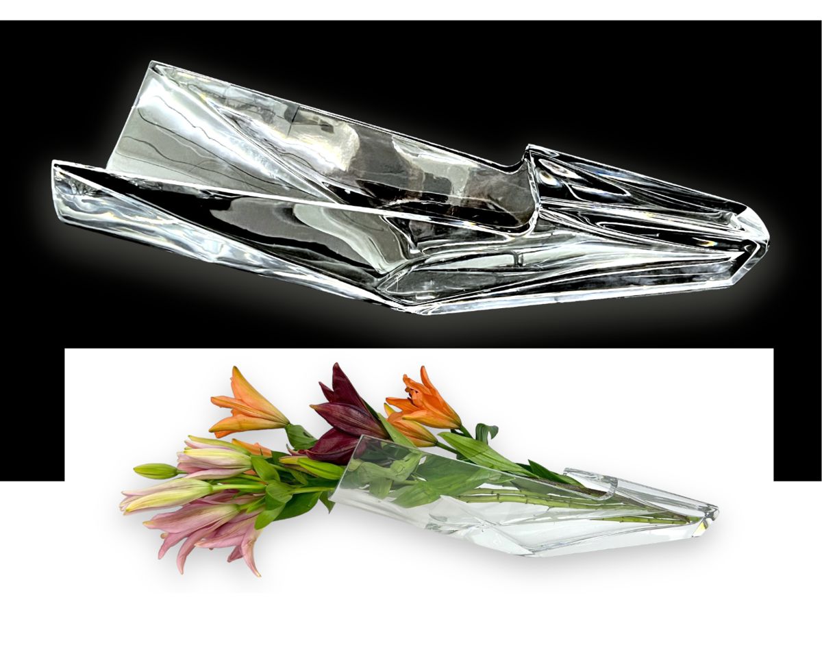 #86 • Large Baccarat "Diva" Crystal Horizontal Vase
